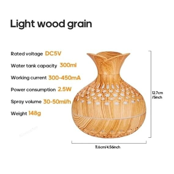 Wooden Cool Mist Humidifier sPortable Wooden Ultrasonic Cool Mist Humidifier with Night Light