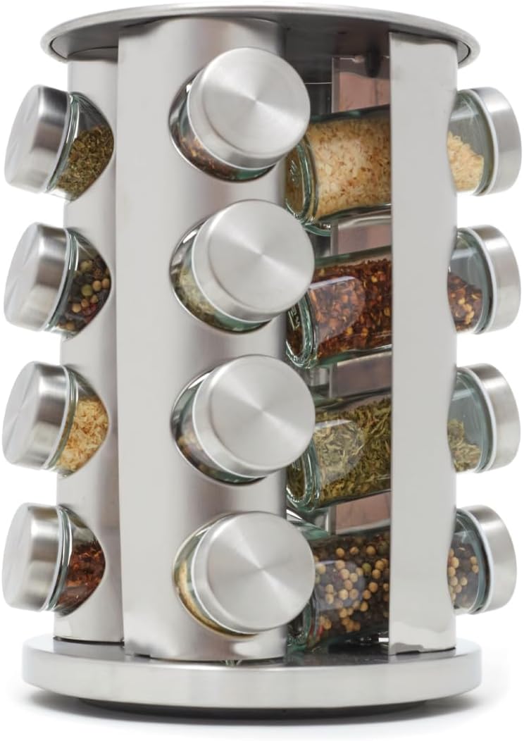 16 Masalon Ka Jadui Ghoomta Rack – Kitchen Ki Shaan Favorite Flavors  360° Spice Rack