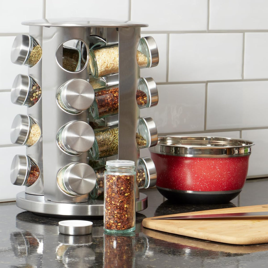 16 Masalon Ka Jadui Ghoomta Rack – Kitchen Ki Shaan Favorite Flavors  360° Spice Rack