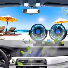 Cars us Double Headed Vehicle Fan