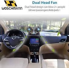 Cars us Double Headed Vehicle Fan