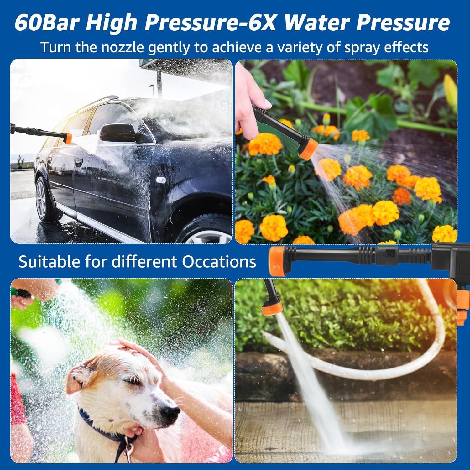 Wireless Car High Pressure Rechargeable Lithium Battery Car Cleaning Washer Spray Foam Generator Water Gun Machine