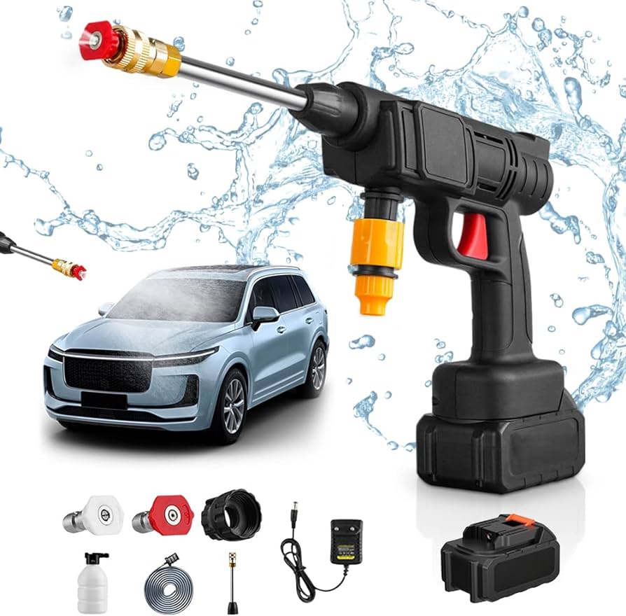Wireless Car High Pressure Rechargeable Lithium Battery Car Cleaning Washer Spray Foam Generator Water Gun Machine