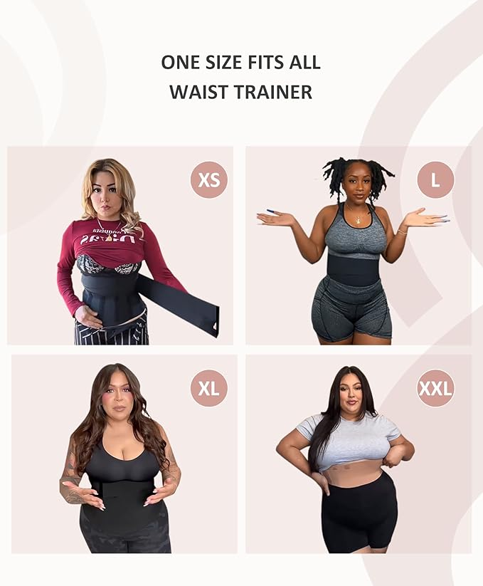 FeelinGirl Waist Trainer for Women Bandage Wrap Trimmer Belt Long Torso Tummy Wraps Belly Body Shaper Waist Trimmer Belt